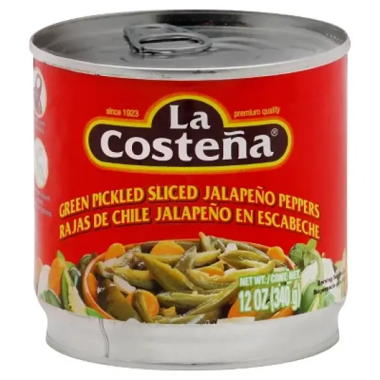 La Costena Green Pickled Sliced Jalapeno Peppers - 12oz image {3}