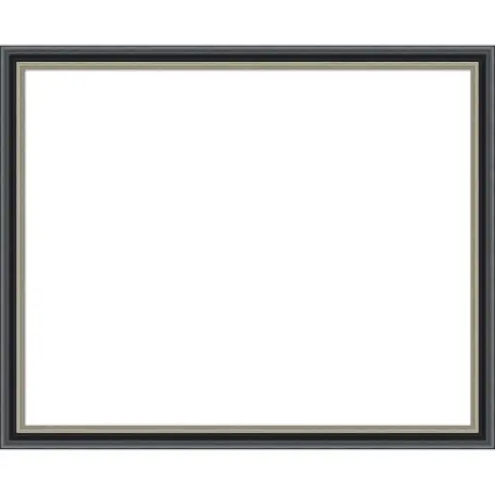 Amanti Art Theo Black Silver Framed Dry Erase Magnetic Board image {14}