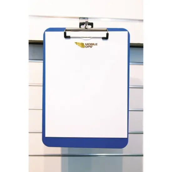 Mobile OPS Unbreakable Recycled Clipboard, 0.25" Clip Capacity, Holds 8.5" x 11" Sheets, Blue image {1}