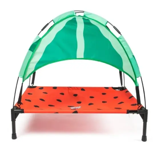 BigMouth Inc. Elevated Dog Canopy Bed - Watermelon - M image {1}
