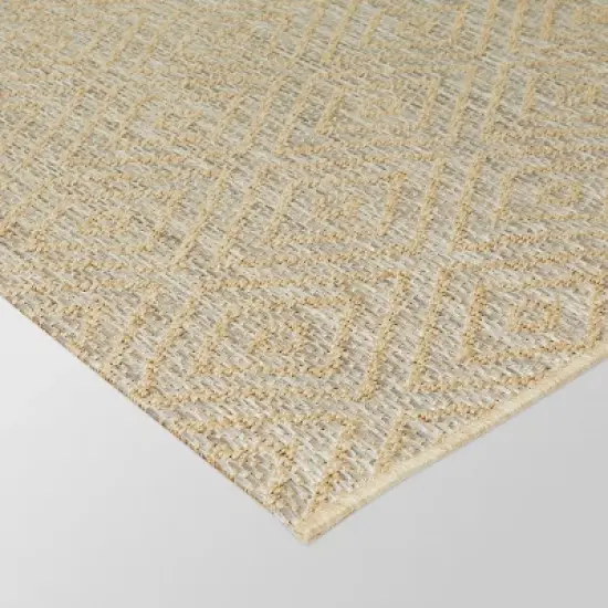 Prisma Diamond Outdoor Rug Tan - Smith & Hawken&trade; image {1}