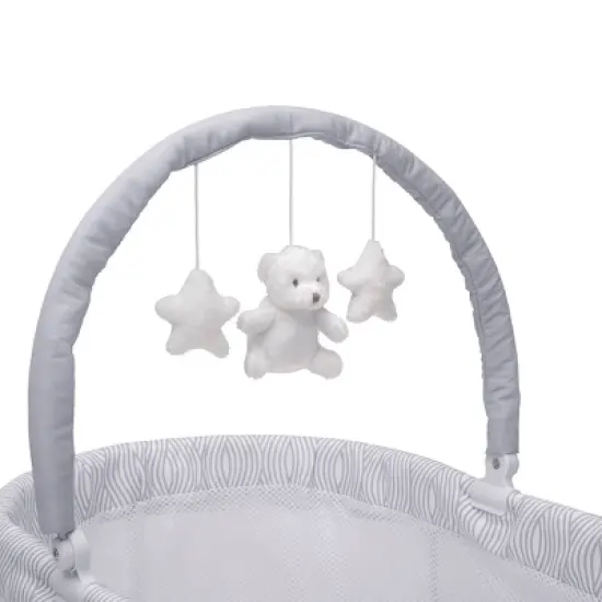 Delta Children Curve Bassinet - White and Gray image {4}