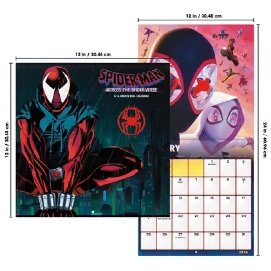 Marvel 2026 Spider-Man Across the Spider Verse 12"x12" Wall Calendar image {6}