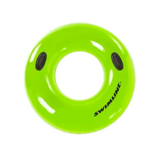 Swimline 42" Water Sports Inflatable 1-Person Swimming Pool Inner Tube Ring Float - Green image {2}
