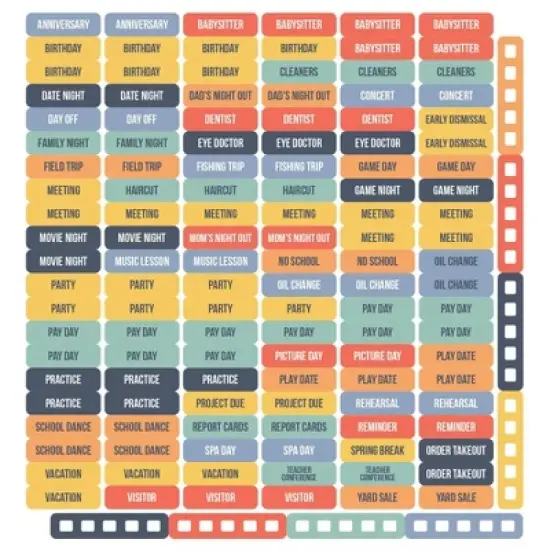 Trends International Inc. 2023-24 Wall Calendar 12"x12" Family Planner with Stickers image {5}