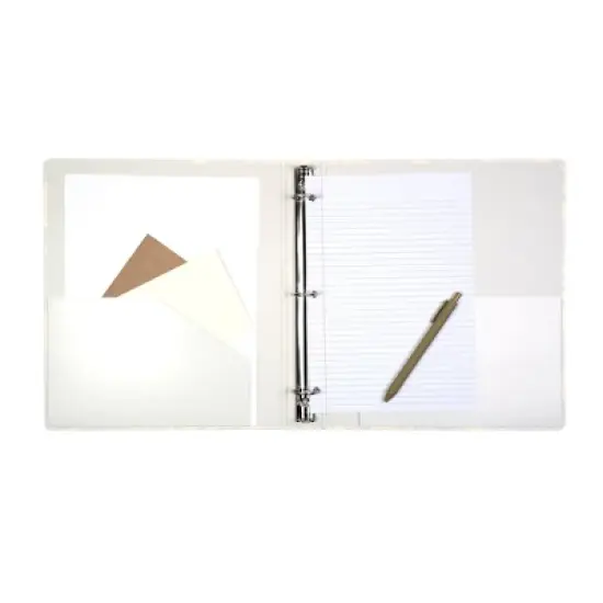 Yoobi Evolve 1" O-Ring Binder 220 Sheet Capacity Light Blue Graphic Floral image {3}