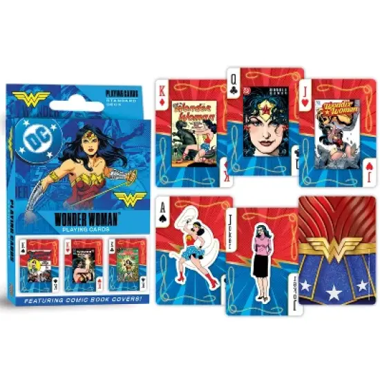 MasterPieces Officially Licensed Wonder Woman Playing Cards - 54 Card Deck for Adults image {3}