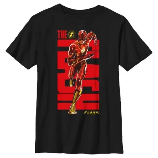 Boy's The Flash Bold Red Logo Superhero T-Shirt image {4}