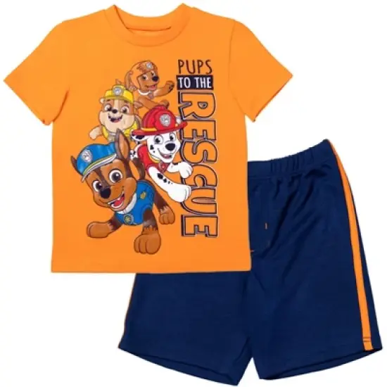 Paw Patrol Chase Marshall Rubble Pullover T-Shirt and Mesh Shorts Outfit Set Toddler to Big Kid  image {13}