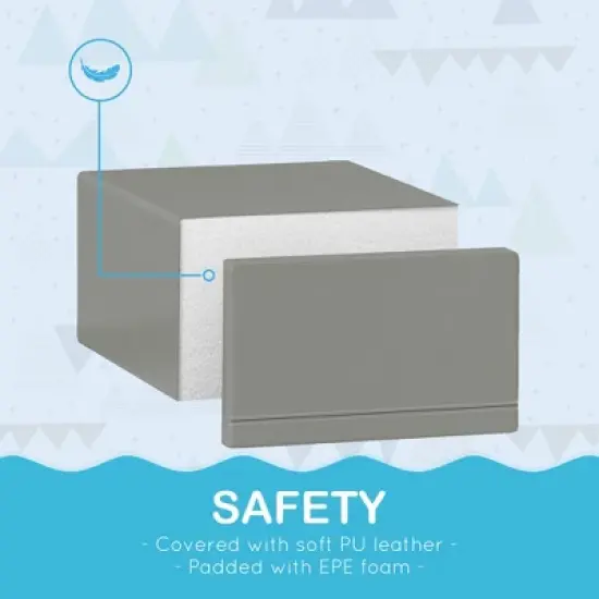 TopComfy Baby and Toddler Learning Toy Soft Foam Climbing Set for Motor Skills Development for Playroom, Light Gray, 57.9"*19.3"*18.5" image {4}