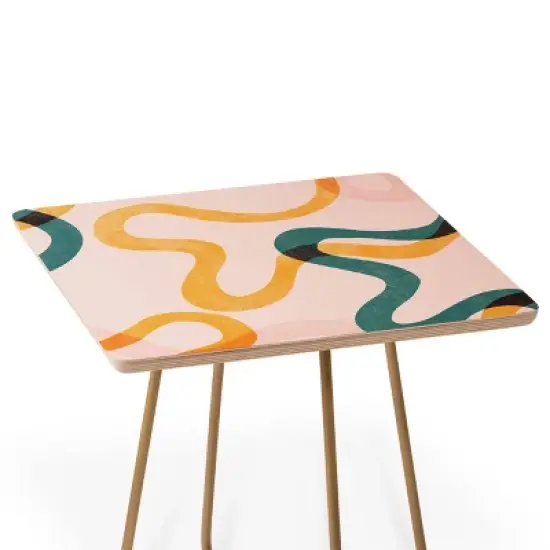 ThirtyOne Illustrations Streamers Side Table - Deny Designs image {1}