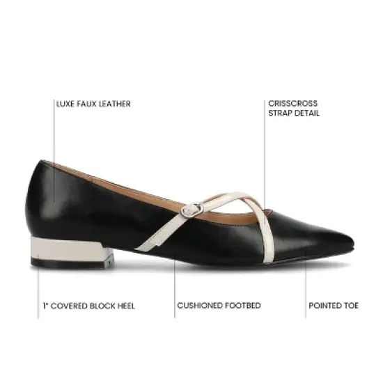 Journee Women's Camby Medium and Wide Width Dress Flats image {7}