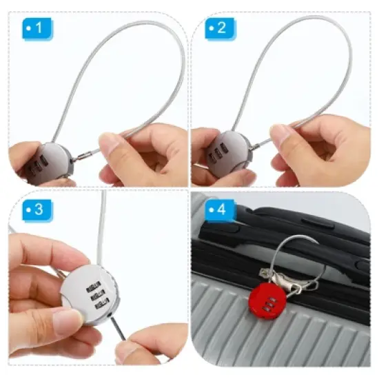 Unique Bargains Gym Locker Small 3 Digit Padlock Combination Locks image {4}