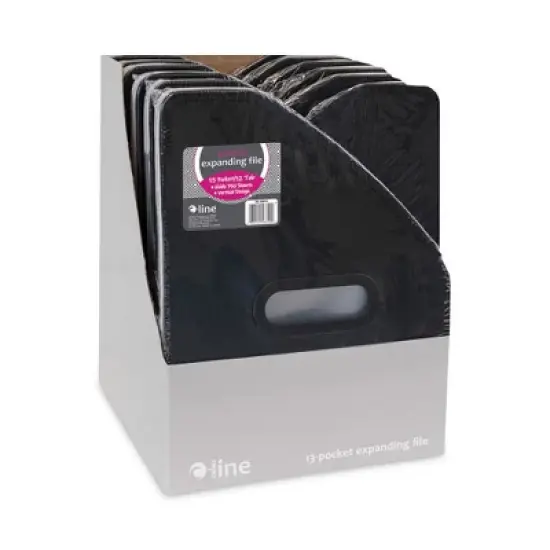 C-Line Vertical Expanding File, 10" Expansion, 13 Sections, 1/12-Cut Tabs, Letter Size, Black image {6}