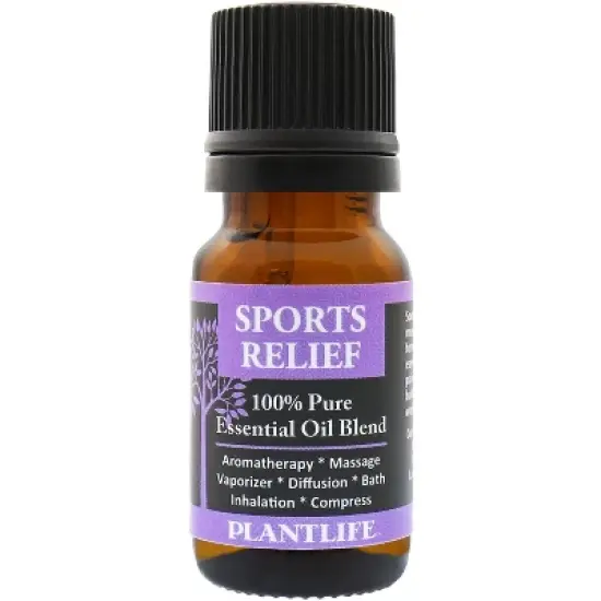 Plantlife Sports Relief Aromatherapy Essential Oil Blend &ndash; 100% Pure, Therapeutic Grade, No Additives or Fillers, Made in California, 10 ml image {3}
