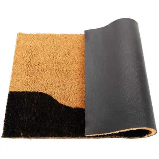 Juvale 17 x 30 In Beware of The Cat Welcome Mat for Front Door, Natural Coir Doormat image {2}