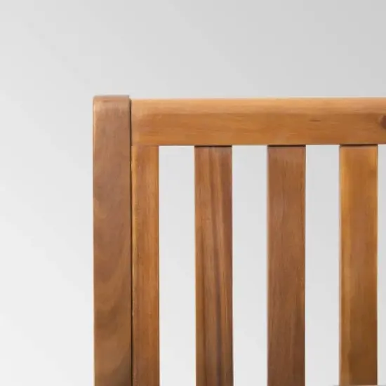 Yadira 3pc Acacia Wood Chat Set - Teak/Dark Teal - Christopher Knight Home image {4}