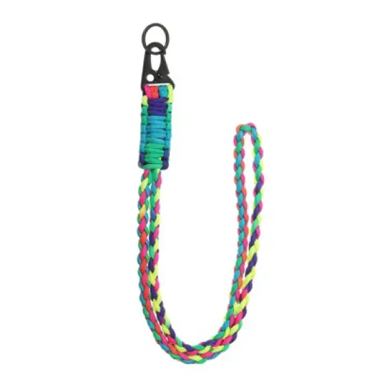 Unique Bargains Braided Soft Keychain ID Badges Lanyard with Metal Ring image {5}