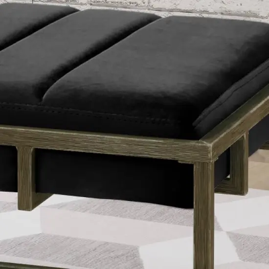 Magdalene Modern Velvet Ottoman Bench - Christopher Knight Home image {2}