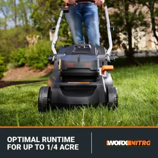 Worx Nitro WG737 40V 16" Cordless Push Lawn Mower with Brushless Motor (Batteries & Charger Included) image {3}