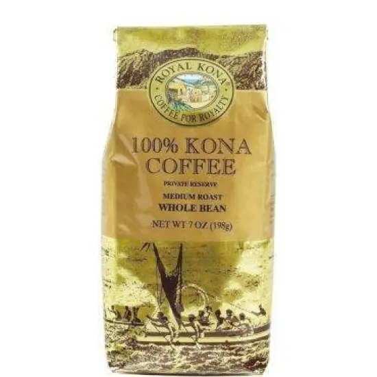 Royal Kona 100% Kona Medium Roast Whole Bean Coffee - 7oz image {1}