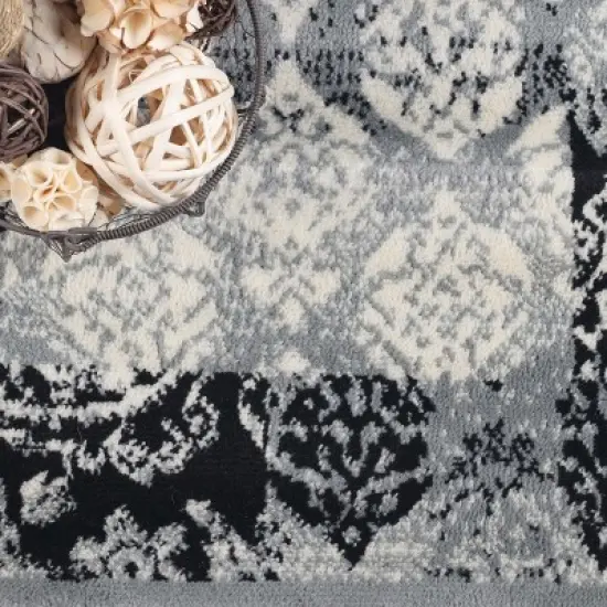 Modern Damask Indoor Area Rug or Runner - Blue Nile Mills image {5}