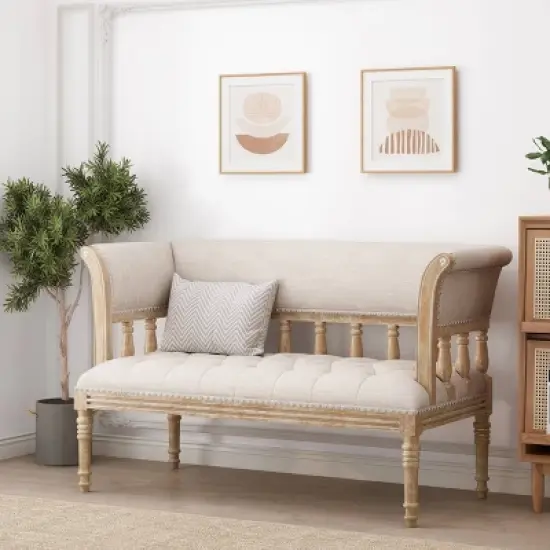 Loyning Traditional Fabric Tufted Loveseat - Christopher Knight Home image {1}