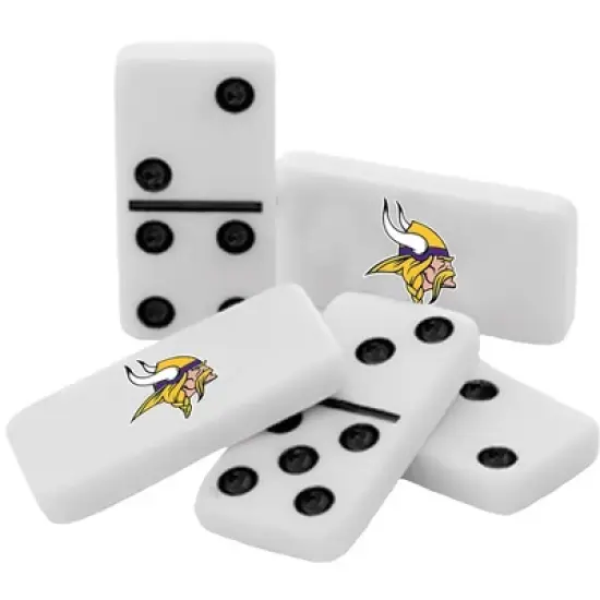 MasterPieces Officially Licensed NFL Minnesota Vikings 28 Piece Dominoes Game for Adults image {2}