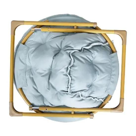 Flash Furniture Gwen  23" Kids Cozy Mini Folding Saucer Chair, Faux Fur Moon Chair for Toddlers and Bedroom image {7}