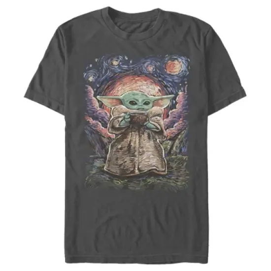 Men's Star Wars The Mandalorian The Child Starry Night T-Shirt image {7}