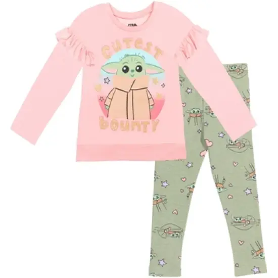 Star Wars The Child Girls T-Shirt and Leggings Outfit Set Little Kid to Big Kid  image {8}