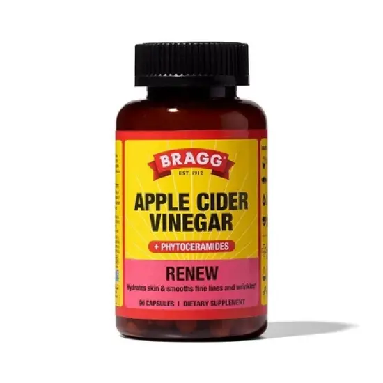 Bragg Apple Cider Vinegar Renew Vegan Dietary Supplement Capsules - 90ct image {7}