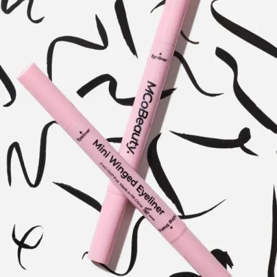 MCoBeauty Mini Winged Eyeliner - Black - 0.07oz image {2}