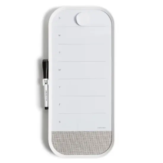 U Brands 7"x16" Modern Bevel Dry Erase Weekly Planner with Marker image {4}