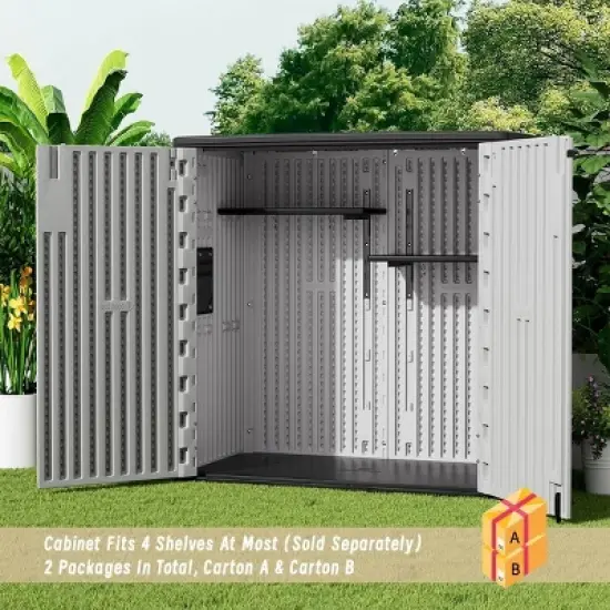 Yardgrace Weather Resistant Multi Size Outdoor Storage Shed image {4}