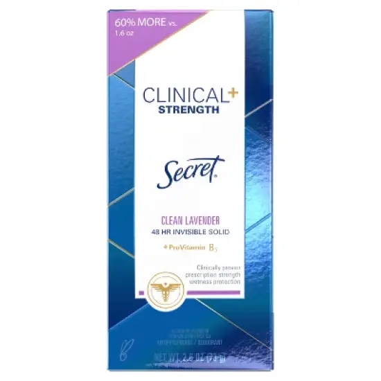 Secret Clinical Strength Invisible Solid Clean Antiperspirant & Deodorant for Women Lavender image {9}