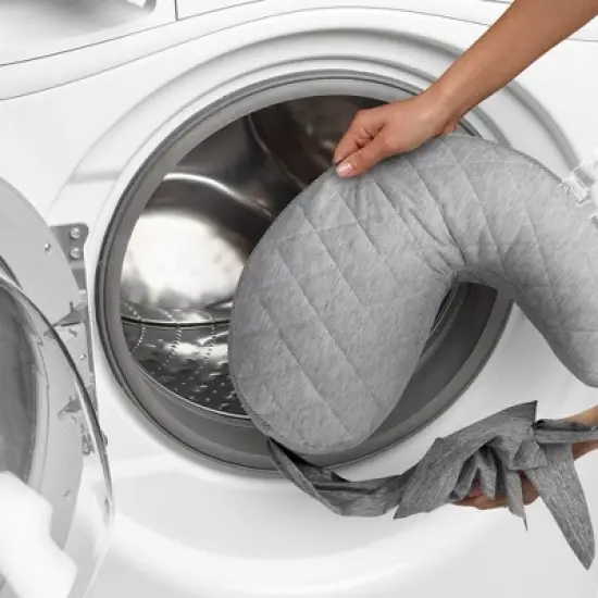 Boppy Anywhere Support Nursing Pillow - Soft Gray Heathered image {5}