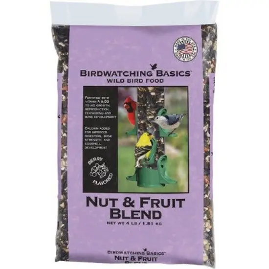 Birdwatching Basics 4 Lb. Nut & Fruit Blend Wild Bird Food image {1}