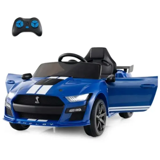Costway 12V Licensed Ford Mustang Shelby GT500 Kids Ride on Car with Remote Control Black/Navy/Pink/Red image {11}