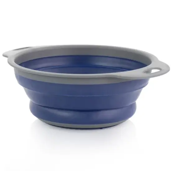 Oster Bluemarine Collapsible Plastic Colander in Blue image {4}