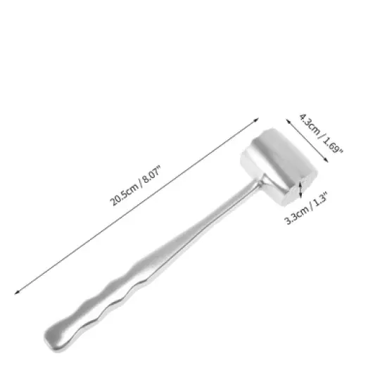 Unique Bargains Round Meat Tenderizer Mallet Silver Tone 1 Pc image {5}