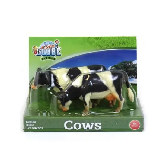 Universal Hobbies 1/32 2 Piece Black and White Cow Set image {1}