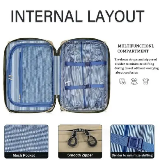 New York Xpress Soft Roller Luggage Set, Wheeled Travel Duffel Luggage, 20" 26" 30" 3PC image {5}