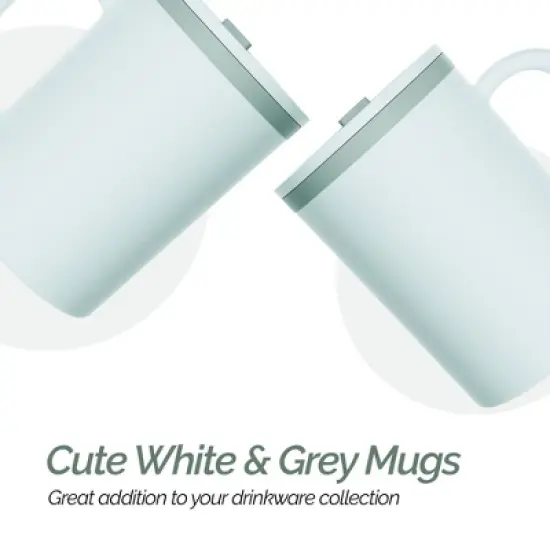 Copco Iconic 16oz Double Wall Insulated Desk Mug with Lid & Handle, Set of 2, BPA-Free Reusable Plastic, Spill-Proof - (Grey) image {3}