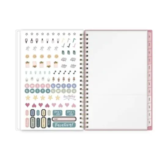 Blue Sky Ivory Paper Co 2025-2026 Weekly/Monthly Wirebound Planner 5"x8" Printed Nataliana Multi Floral image {6}