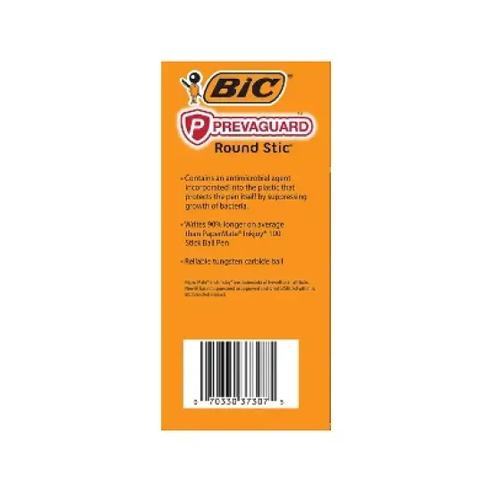 BIC PrevaGuard Round Stic Ballpoint Pen Medium Point Blue Ink 60/Pack (GSAM60-BLU) image {2}
