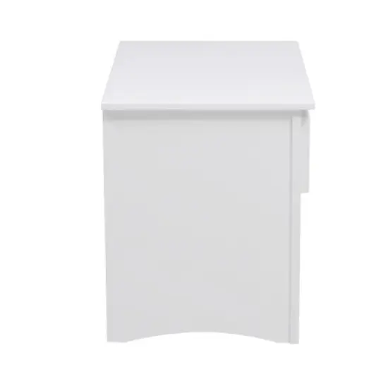 Galen 1-Drawer Transitional Wood Nightstand in White - Lexicon image {3}