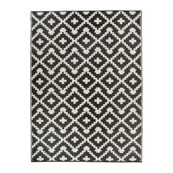 World Rug Gallery Trellis Geometric Reversible Plastic Outdoor Rugs image {12}