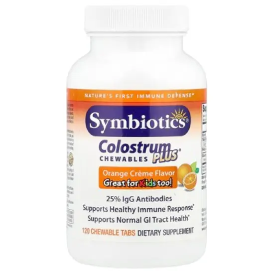 Symbiotics Colostrum Plus&reg; Chewables, Orange Creme, 120 Chewable Tabs image {4}