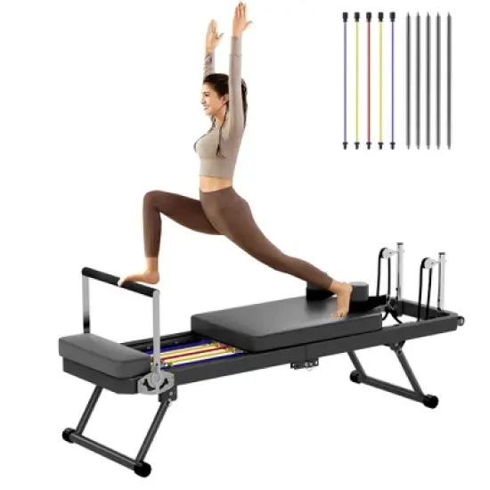 Dexmalle Foldable Pilates Reformer for Home Gym - 400lbs Capacity image {8}